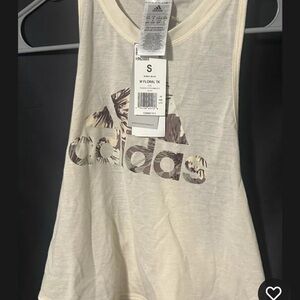 Small adidas floral tank top